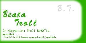 beata troll business card